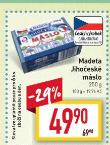 Máslo Jihočeské Madeta
