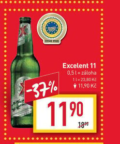 Pivo světlý ležák 11° Excelent