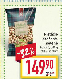 Pražené pistácie IBK Trade
