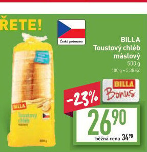 Toustový chléb Billa