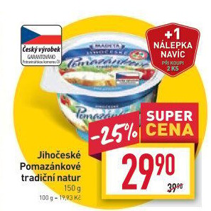 Tradiční pomazánkové Jihočeské Madeta