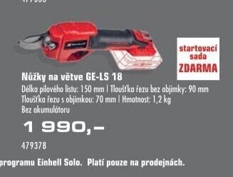 Aku nůžky na větve Einhell GE-LS 18