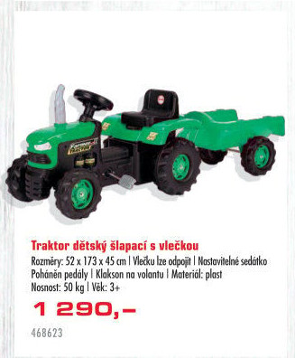 Dětský šlapací traktor Dolu