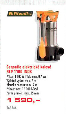 Elektrické kalové čerpadlo Riwall Rep 1100 Inox