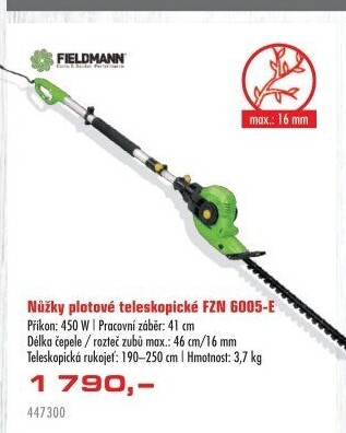 Nůžky na živý plot Fieldmann FZN 6005-E