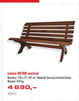 Zahradní lavice Retro