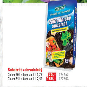 Zahradnický substrát Agro