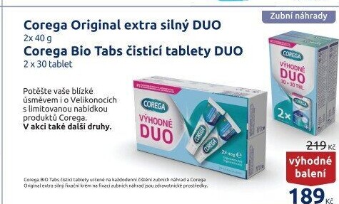 Corega Original extra silný DUO