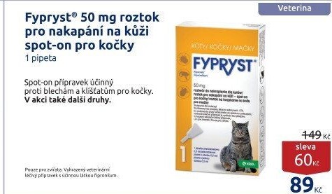 Fypryst® 50 mg roztok pro nakapání na kůži spot-on pro kočky