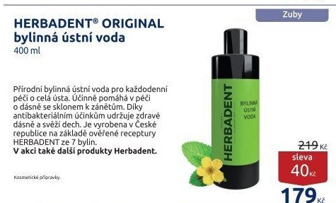 HERBADENT® ORIGINAL bylinná ústní voda
