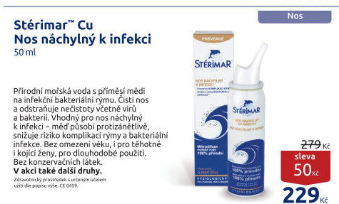 Stérimar™ Cu Nos náchylný k infekci