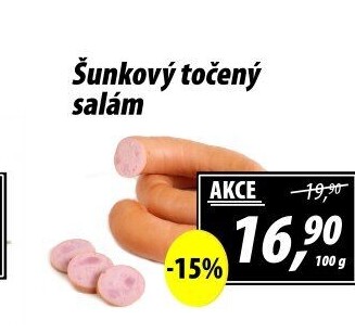 Salám šunkový točený
