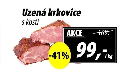 Uzená krkovice s kostí