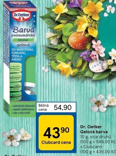 Barva potravinářská gelová Dr. Oetker