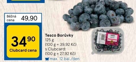 Borůvky Tesco