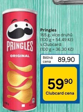 Chipsy Pringles - tubus