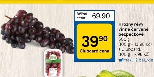 Hrozny červené bezsemenné