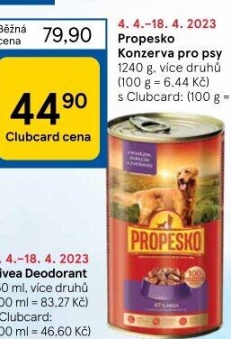 Konzerva pro psy Propesko
