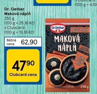 Náplň maková Dr. Oetker