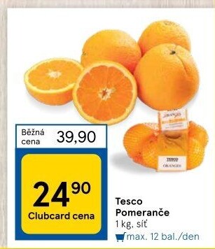 Pomeranče Tesco