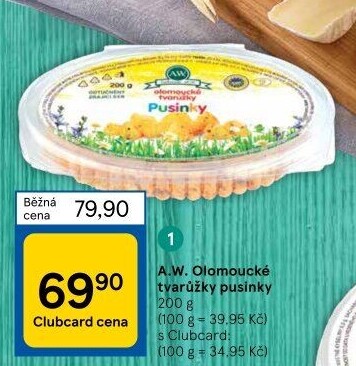Sýr tvarůžky olomoucké Pusinky A.W.