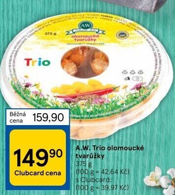 Sýr tvarůžky olomoucké trio A.W.