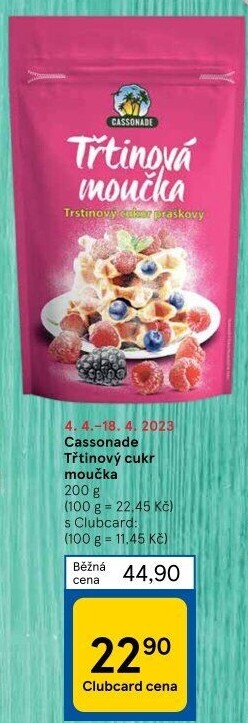 Třtinový cukr moučka Cassonade