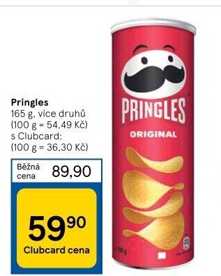 Chipsy Pringles - tubus