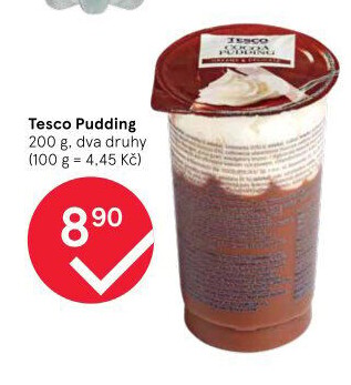 Dezert pudink se šlehačkou Tesco