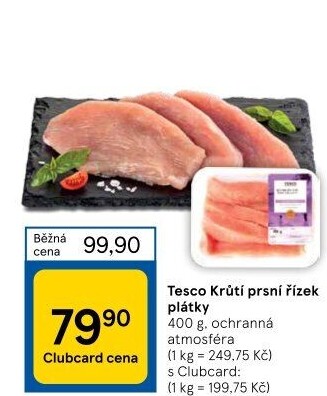 Krůtí prsní řízky Tesco
