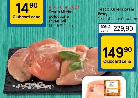Kuřecí prsní řízky Tesco