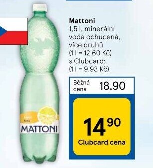 Ochucená voda Mattoni