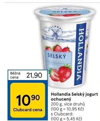 Ochucený jogurt selský Hollandia