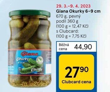 Okurky Giana