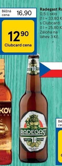 Pivo světlé výčepní Rázná 10° Radegast