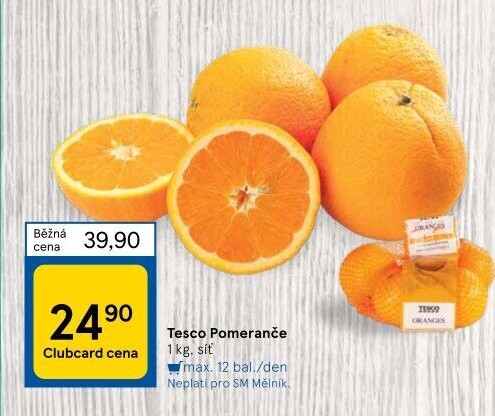 Pomeranče Tesco