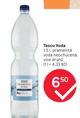 Přírodní voda Tesco