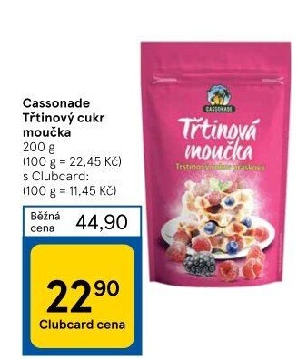 Třtinový cukr moučka Cassonade