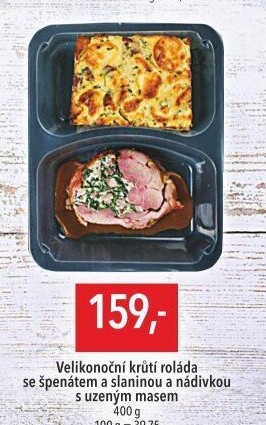 Velikonoční krůtí roláda s nádivkou s uzeným masem Globus