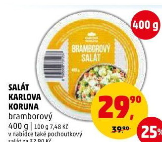 Bramborový salát Karlova Koruna