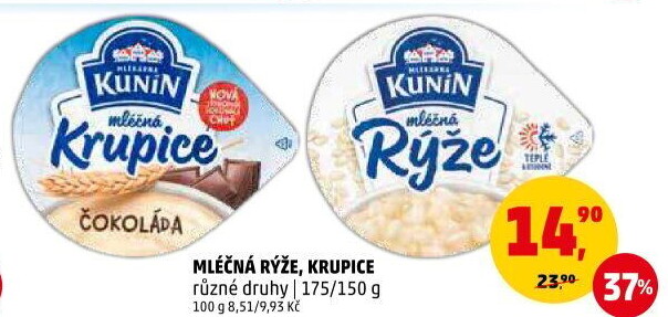 Mléčná krupice Kunín