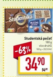 Čokoláda Studentská pečeť Orion