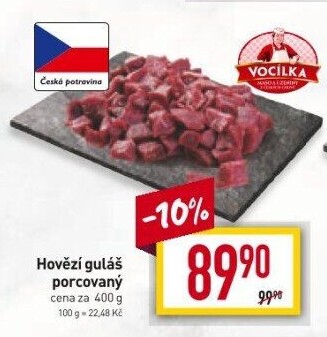 Hovězí maso na guláš Vocílka