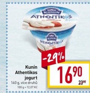 Jogurt ochucený řeckého typu Athentikos Kunín