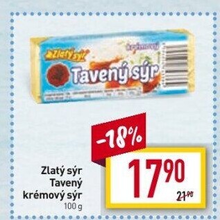 Sýr tavený Zlatý sýr Milkpol