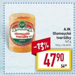 Sýr tvarůžky olomoucké A.W.