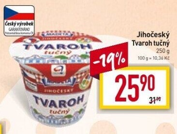 Tvaroh tučný Jihočeský Madeta