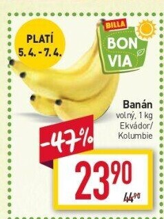 Banány Billa Bonvia