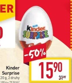 Čokoládové vajíčko s překvapením Kinder Surprise