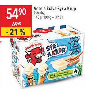 Sýr a křup Veselá kráva